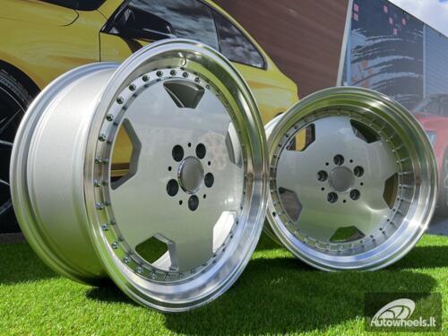 Ratlankis R17x8  5X112  ET  25  66.6  B5852  (BY1781)  Silver+Polished Lip (SP)  For MER  (Z7)  (MONOBLOCK Style)