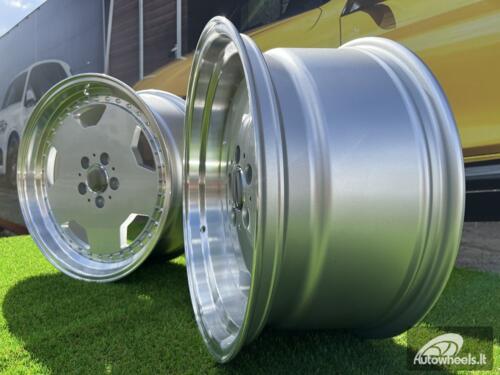Ratlankis R17x8  5X112  ET  25  66.6  B5852  (BY1781)  Silver+Polished Lip (SP)  For MER  (Z7)  (MONOBLOCK Style)