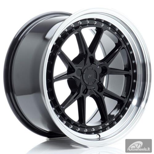 JR Wheels JR39 18x9,5 ET15-35 5H BLANK Glossy Black w/Machined Lip