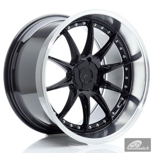 JR Wheels JR41 19x11 ET12-25 5H BLANK Glossy Black w/Machined Lip