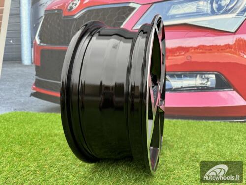 Ratlankis R14x6  5X100  ET  35  57.1  B5340  Black Polished (MB)  For VW  (R+D1)