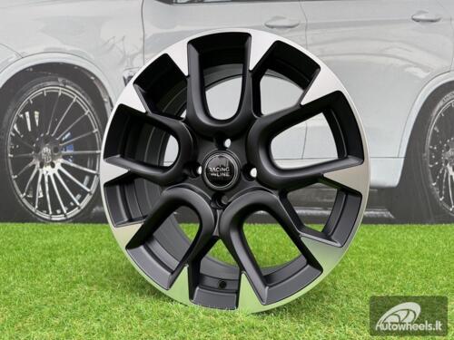 Ratlankis R16x6.5  4X98  ET  35  58.1  B1675  Black Polished Half Matt (MBHM)  For FIAT  (Z1)  (ABARTH Style)