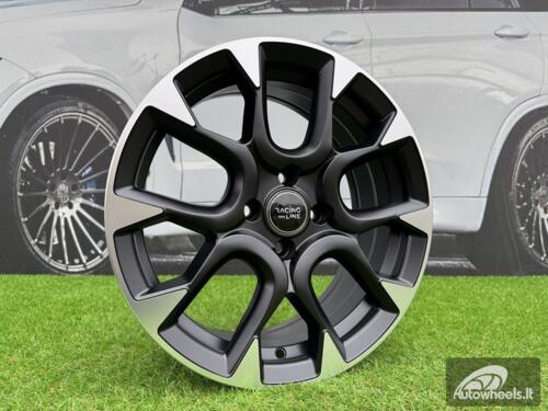 Ratlankis R16x6.5  4X98  ET  35  58.1  B1675  Black Polished Half Matt (MBHM)  For FIAT  (Z2)  (ABARTH Style)