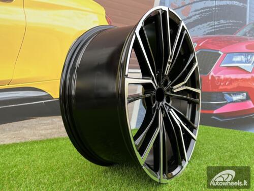 Ratlankis R20x8  5X112  ET  30  66.6  B5964  Black Polished (MB)  For BMW  (P+K4+K2)  (New Model BMW 5 (Rear+Front))