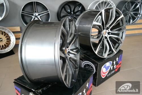 Ratlankis R21x11.5  5X120  ET  38  74.1  A5040  (BK510)  Grey Polished (MG)  For BMW  (K4)  (Rear+Front)