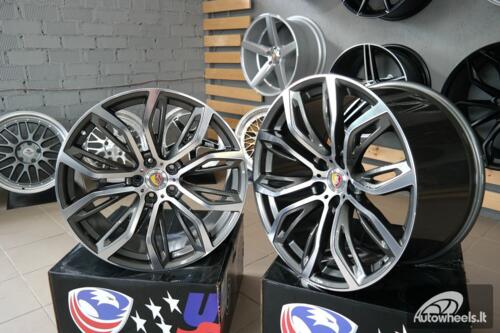 Ratlankis R21x11.5  5X120  ET  38  74.1  A5040  (BK510)  Grey Polished (MG)  For BMW  (K4)  (Rear+Front)