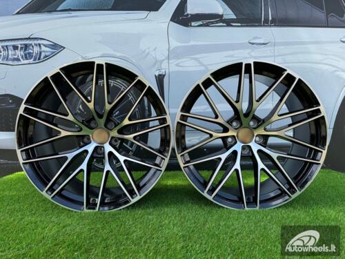 Ratlankis R21x9.5  5X112  ET  26  66.5  3S1067  Black Polished (MB)  For PORCH  (P2)  (HYBRID FORGED(New Macan)(Rear+Front))