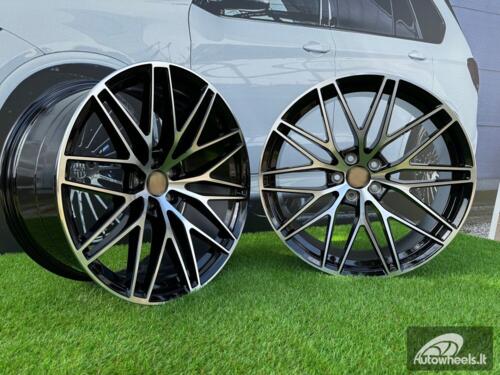 Ratlankis R21x9.5  5X112  ET  26  66.5  3S1067  Black Polished (MB)  For PORCH  (P2)  (HYBRID FORGED(New Macan)(Rear+Front))