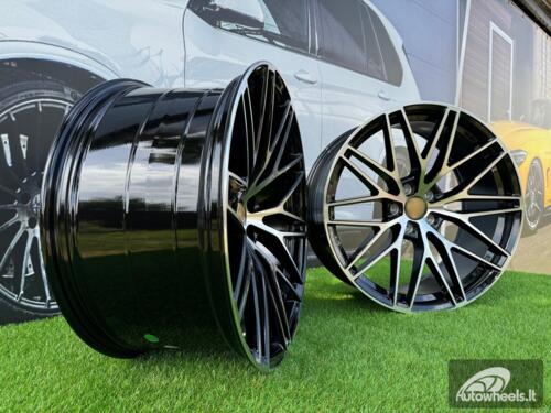 Ratlankis R21x9.5  5X112  ET  26  66.5  3S1067  Black Polished (MB)  For PORCH  (P2)  (HYBRID FORGED(New Macan)(Rear+Front))