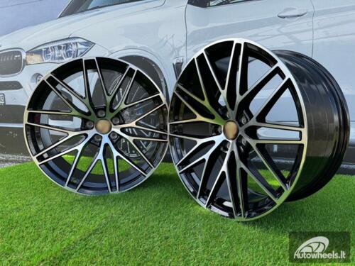 Ratlankis R21x9.5  5X112  ET  26  66.5  3S1067  Black Polished (MB)  For PORCH  (P2)  (HYBRID FORGED(New Macan)(Rear+Front))