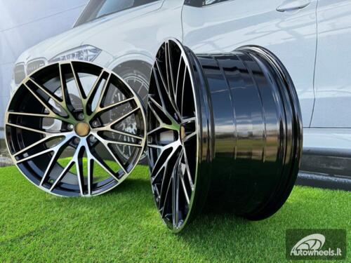 Ratlankis R21x9.5  5X112  ET  26  66.5  3S1067  Black Polished (MB)  For PORCH  (P2)  (HYBRID FORGED(New Macan)(Rear+Front))