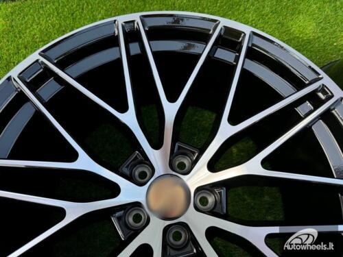 Ratlankis R21x9.5  5X112  ET  26  66.5  3S1067  Black Polished (MB)  For PORCH  (P2)  (HYBRID FORGED(New Macan)(Rear+Front))