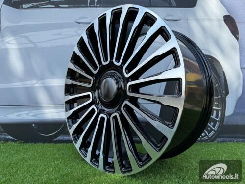 Ratlankis R20x9  5X108  ET  45  63.3  B1365  (IN0323)  Black Polished (MB)  For LAND  (K7)  (MANSORY)