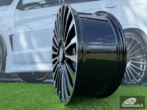 Ratlankis R20x9  5X108  ET  45  63.3  B1365  (IN0323)  Black Polished (MB)  For LAND  (K7)  (MANSORY)