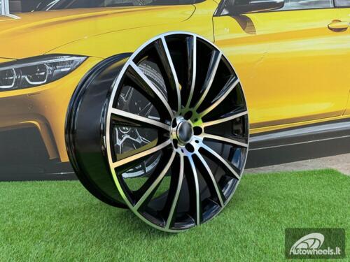 Ratlankis R18x8  5X112  ET  45  66.6  B1048  (IND0236)  Black Polished (MB)  For MER  (P1+P2)