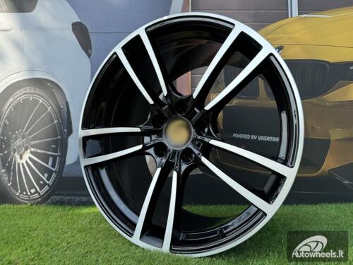 Ratlankis R21x9.5  5X130  ET  46  71.6  B1378  Black Polished (MB)  For PORCH  (P)  (Rear+Front)