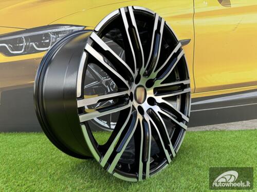 Ratlankis R19x8.5  5X112  ET  21  66.5  B1026  Black Polished (MB)  For PORCH  (P+Z4)  (Rear+Front)
