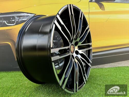 Ratlankis R19x8.5  5X112  ET  21  66.5  B1026  Black Polished (MB)  For PORCH  (P+Z4)  (Rear+Front)