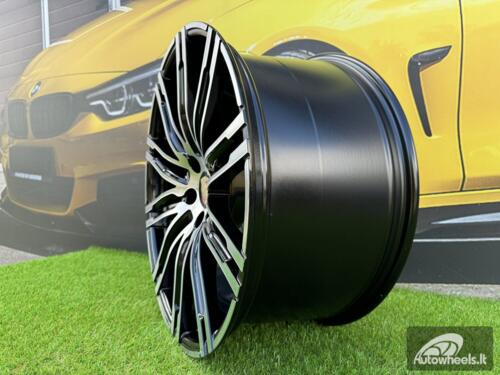 Ratlankis R19x8.5  5X112  ET  21  66.5  B1026  Black Polished (MB)  For PORCH  (P+Z4)  (Rear+Front)