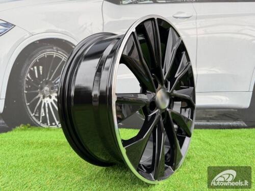 Ratlankis R17x7  5X100  ET  46  57.1  B5970  Black+Polished Lip (BLPL)  For SKODA  (R)  (New Model)