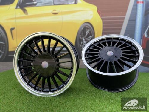Ratlankis Alpina Classic E30 Series Styling | R16X7J 4X100/4X114.3 ET28 73.1 Black with Diamond Cut Lip