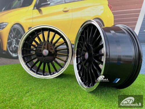 Ratlankis BMW E30 Alpina 3 Series Styling 16X7J 4X100/4X114.3 ET28 73.1 Black with Diamond Cut Lip