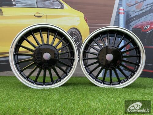 Ratlankis Alpina E30 Series Styling | R16X8J 4X100/4X114.3 ET28 73.1 Black with Diamond Cut Lip