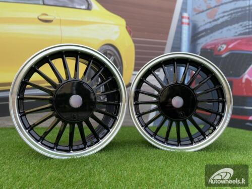 Ratlankis Alpina E30 Series Styling | R16X8J 4X100/4X114.3 ET28 73.1 Black with Diamond Cut Lip