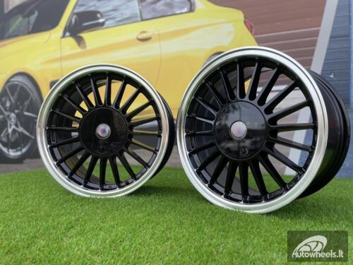 Ratlankis Alpina E30 Series Styling | R16X8J 4X100/4X114.3 ET28 73.1 Black with Diamond Cut Lip