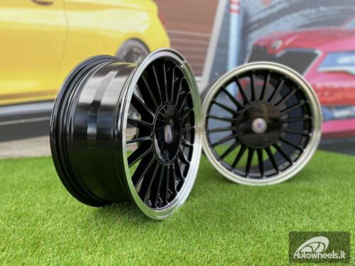 Ratlankis Alpina E30 Series Styling | R16X8J 4X100/4X114.3 ET28 73.1 Black with Diamond Cut Lip