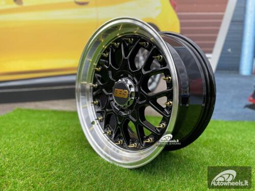 Ratlankis BBS RC2 Studed Spikes style 17X8J 4X100/4X114.3 ET25 73.1 Black with Diamond Cut Lip