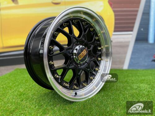 Ratlankis BBS RC2 Studed Spikes style 17X8J 4X100/4X114.3 ET25 73.1 Black with Diamond Cut Lip