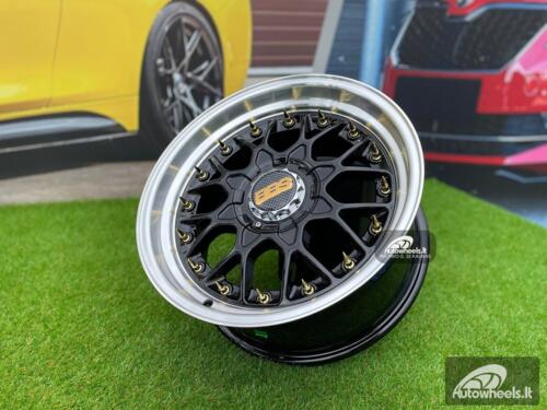 Ratlankis BBS RC2 Studed Spikes style 17X8J 4X100/4X114.3 ET25 73.1 Black with Diamond Cut Lip