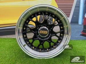 Ratlankis BBS RC2 Studed Spikes style 17X8J 4X100/4X114.3 ET25 73.1 Black with Diamond Cut Lip