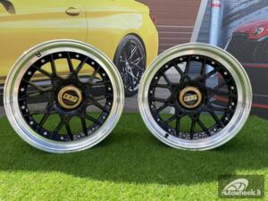 Ratlankis BBS RS2 Styling | R17X8J 4X100/5X100 ET30 73.1 Black with Diamond Cut Lip