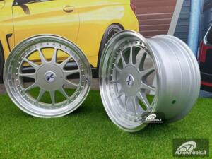 Ratlankis OZ Hartge styling | R17X7.5J 4X100/5X100 ET30 73.1 Silver with Diamond Cut Lip