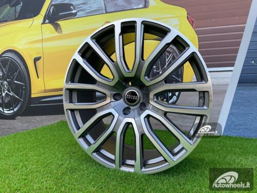 Ratlankis Land Rover Project Kahn style 22X9.5J 5X120 ET40 72.56 Grey with Diamond Cut Face