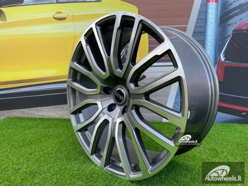 Ratlankis Land Rover Project Kahn style 22X9.5J 5X120 ET40 72.56 Grey with Diamond Cut Face