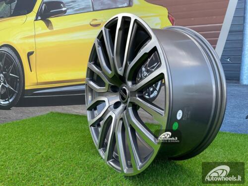 Ratlankis Land Rover Project Kahn style 22X9.5J 5X120 ET40 72.56 Grey with Diamond Cut Face