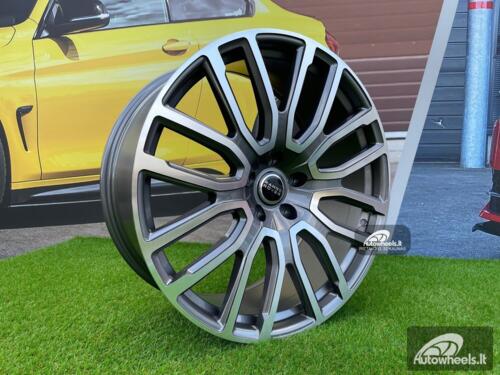 Ratlankis Land Rover Project Kahn style 22X9.5J 5X120 ET40 72.56 Grey with Diamond Cut Face