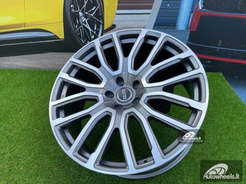 Ratlankis Land Rover Project Kahn style 22X9.5J 5X120 ET40 72.56 Grey with Diamond Cut Face