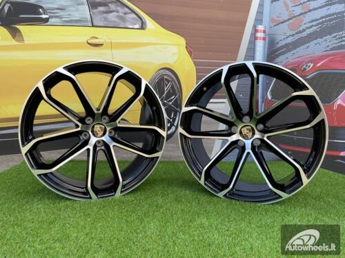Ratlankis Gambit Porsche Macan style 21X9.5J 5X112 ET26 66.5 Black with Diamond Cut Face