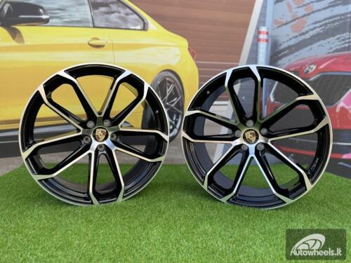 Ratlankis Gambit Porsche Macan style 21X9.5J 5X112 ET26 66.5 Black with Diamond Cut Face