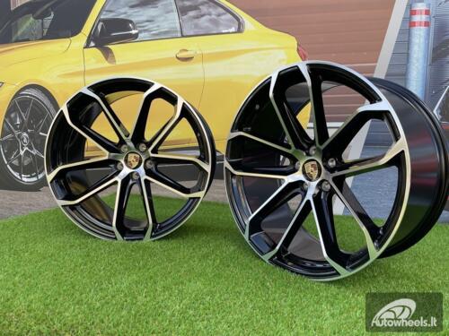 Ratlankis Gambit Porsche Macan style 21X9.5J 5X112 ET26 66.5 Black with Diamond Cut Face