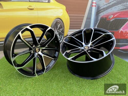 Ratlankis Gambit Porsche Macan style 21X9.5J 5X112 ET26 66.5 Black with Diamond Cut Face