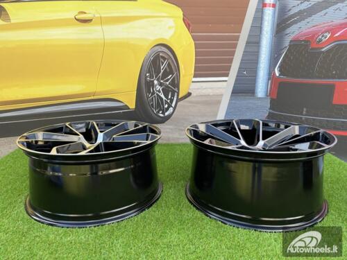 Ratlankis Gambit Porsche Macan style 21X9.5J 5X112 ET26 66.5 Black with Diamond Cut Face