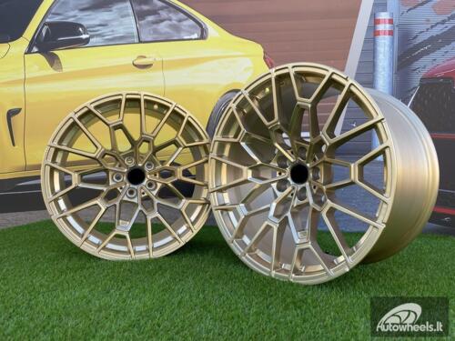 Ratlankis Forged BMW CSL 827M Style 19X10J 5X112 ET15 66.5 Frozen Gold