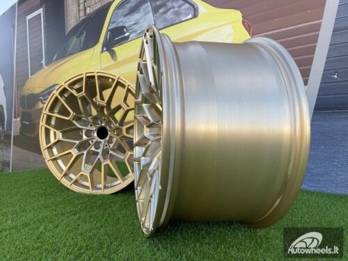 Ratlankis Forged BMW CSL 827M Style 19X10J 5X112 ET15 66.5 Frozen Gold