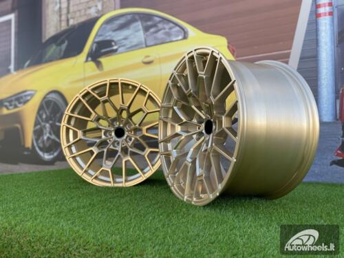 Ratlankis Forged BMW CSL 827M Style 19X10J 5X112 ET15 66.5 Frozen Gold