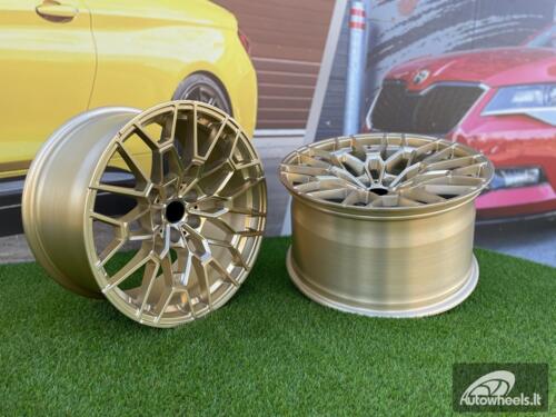 Ratlankis Forged BMW CSL 827M Style 19X10J 5X112 ET15 66.5 Frozen Gold